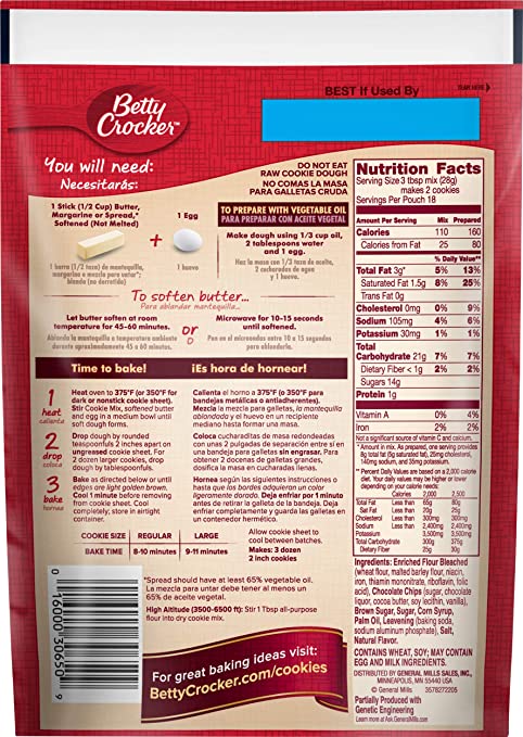 BETTY CROCKER COOKIE MIX CHOC CHIP