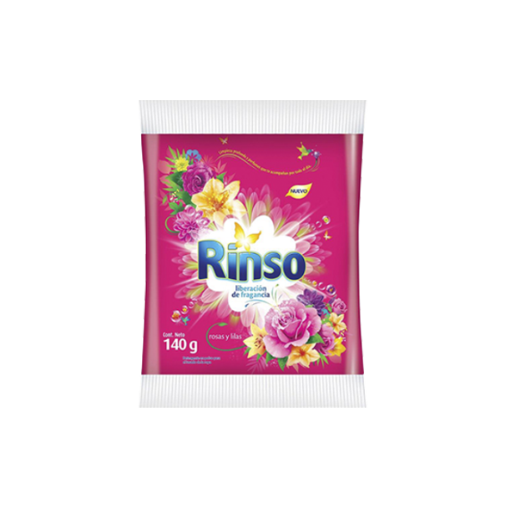 RINSO POLVO ROSAS Y LILAS 140G