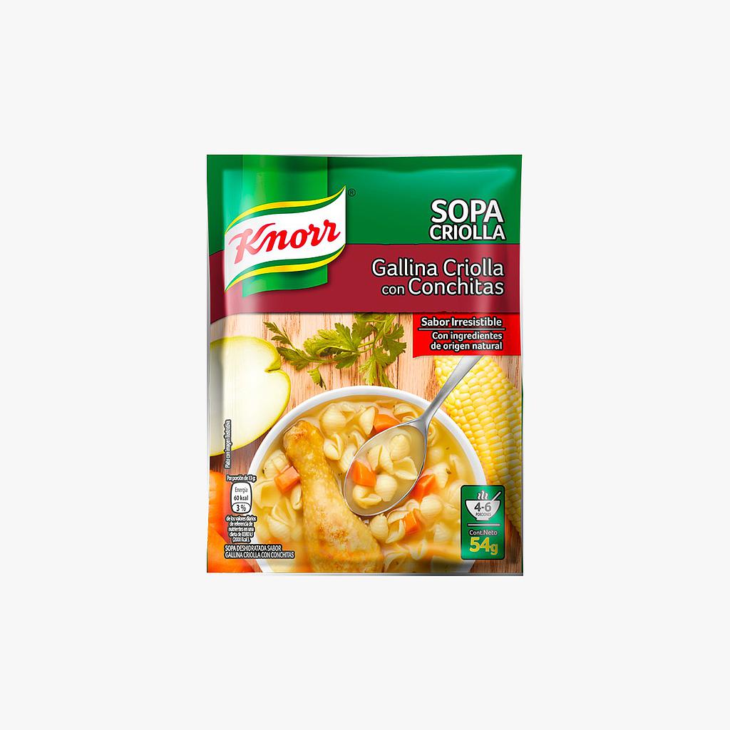 KNORR SOPA DE GALLINA C/CONCHITAS 54G