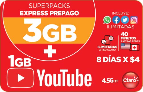 SUPERPACK EXPRESS CLARO $4