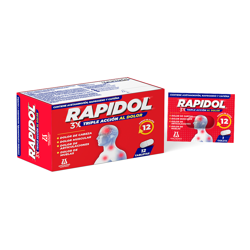 RAPIDOL TRIPLE ACCIÓN X12TAB